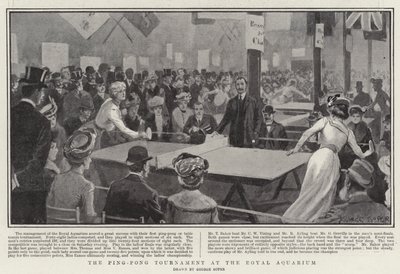 The Ping-Pong Tournament at the Royal Aquarium by George Soper